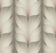 Candice Olson Taupe & Blush Lotus Light Stripe Brown Wallpaper