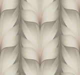Candice Olson Taupe & Blush Lotus Light Stripe Brown Wallpaper
