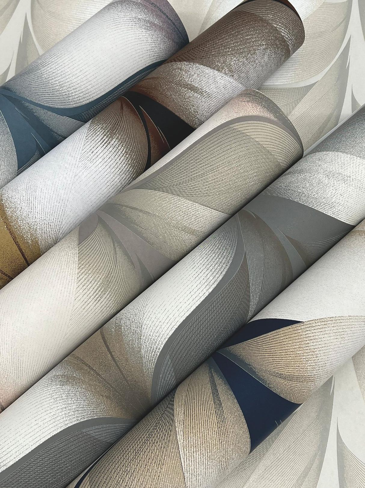 Candice Olson Taupe & Blush Lotus Light Stripe Brown Wallpaper