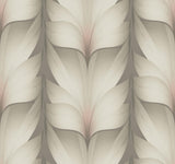 Candice Olson Taupe & Blush Lotus Light Stripe Brown Wallpaper