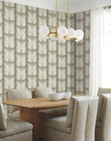 Candice Olson Taupe & Blush Lotus Light Stripe Brown Wallpaper