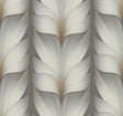 Candice Olson Charcoal Lotus Light Stripe Grey Wallpaper