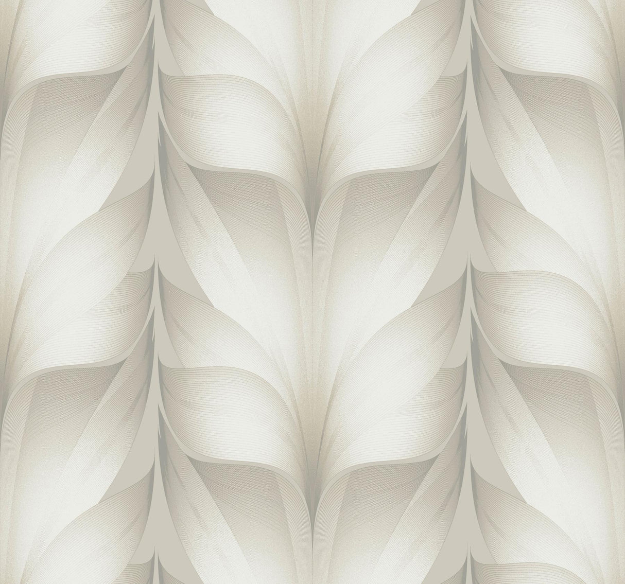 Candice Olson White Lotus Light Stripe White & Off-White Wallpaper