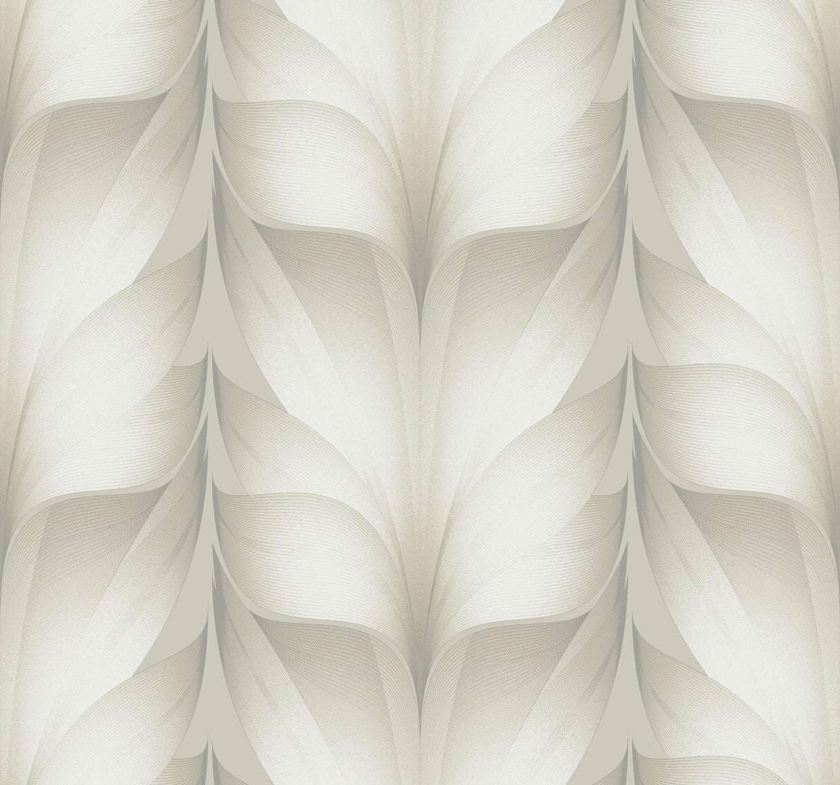 Candice Olson White Lotus Light Stripe White & Off-White Wallpaper