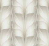 Candice Olson White Lotus Light Stripe White & Off-White Wallpaper