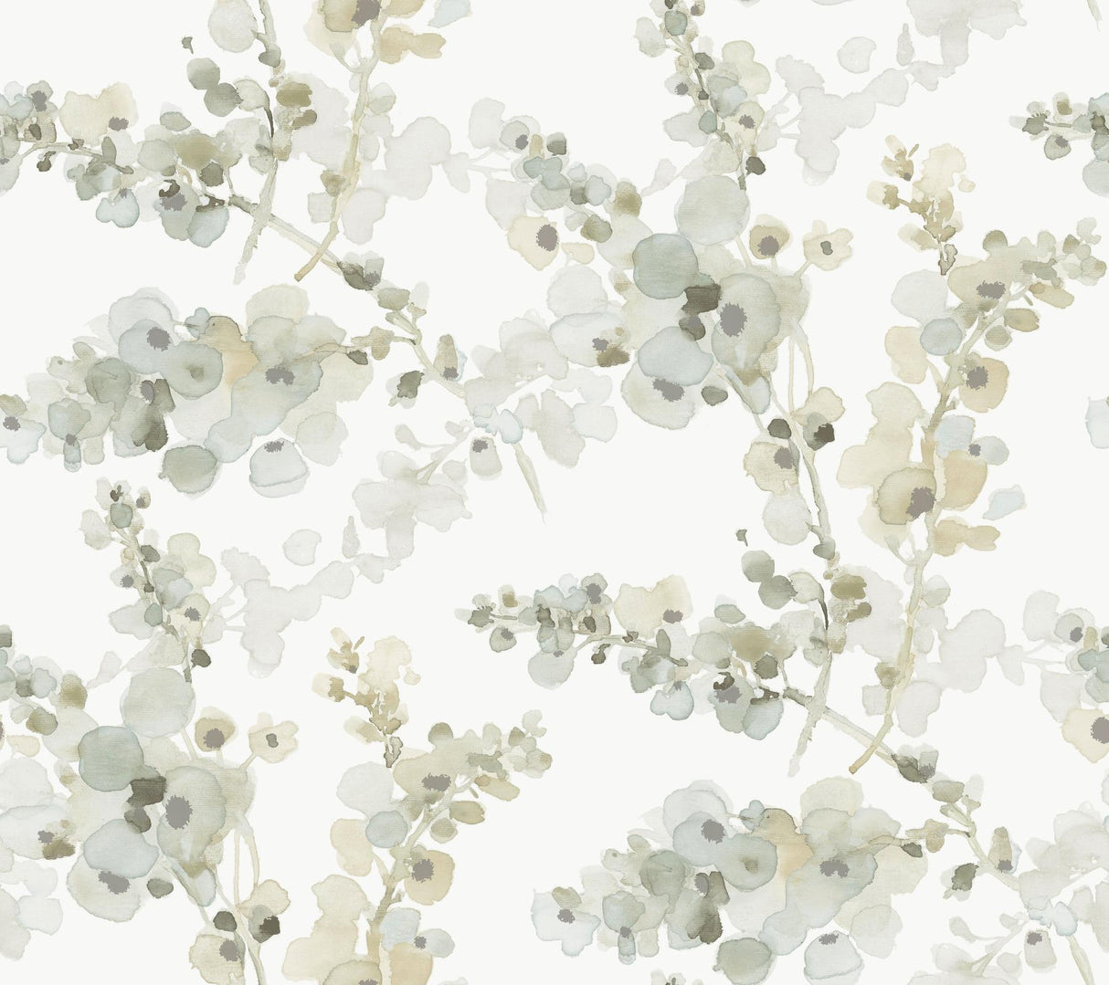 Candice Olson Mineral Green Blossom Fling Green Wallpaper