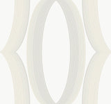 Candice Olson White Progression Ogee White & Off-White Wallpaper