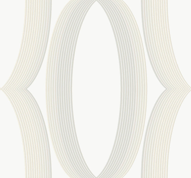 Candice Olson White Progression Ogee White & Off-White Wallpaper