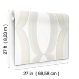 Candice Olson White Progression Ogee White & Off-White Wallpaper
