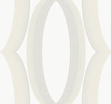 Candice Olson White Progression Ogee White & Off-White Wallpaper