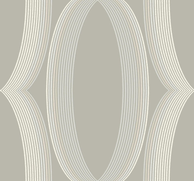 Candice Olson Light Neutral Progression Ogee Grey Wallpaper