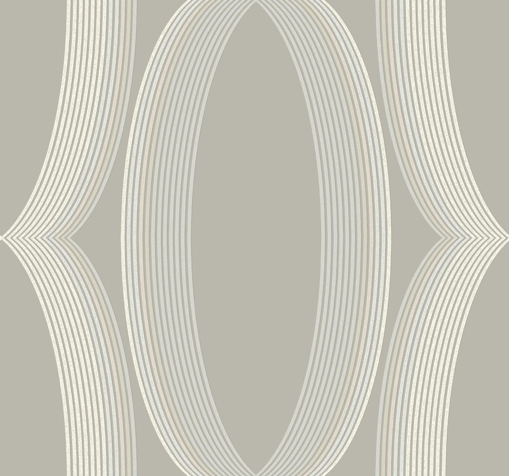 Candice Olson Light Neutral Progression Ogee Grey Wallpaper