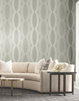 Candice Olson Light Neutral Progression Ogee Grey Wallpaper
