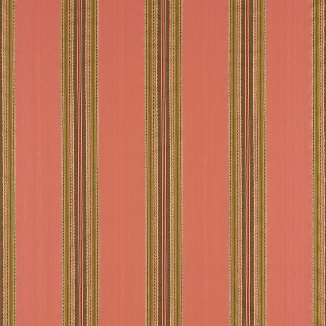 Zoffany Lisere Stripe Venetian Red Fabric