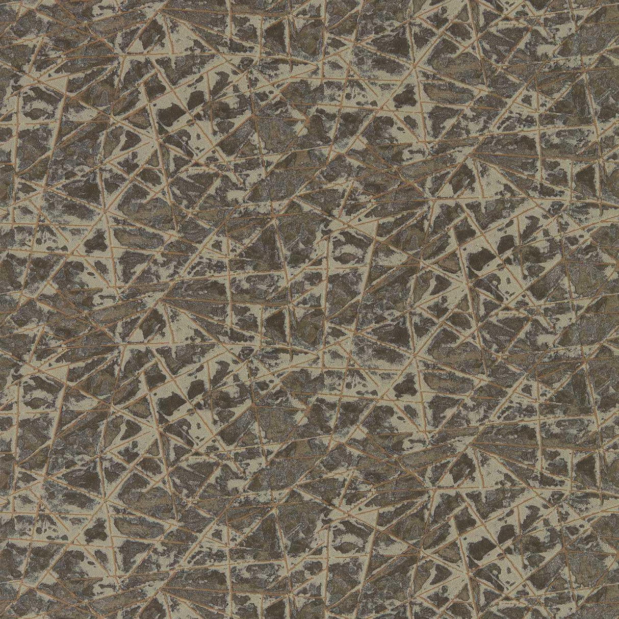 Harlequin Shatter Gold/Zinc Wallpaper