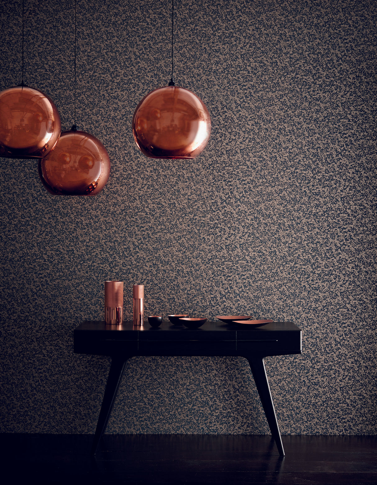 Harlequin Coral Steel Wallpaper