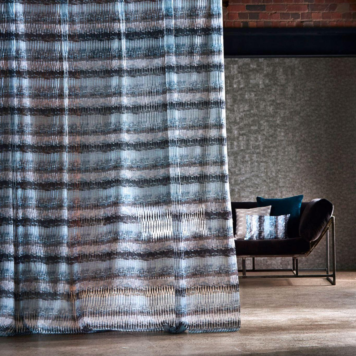Harlequin Kiyoshi Jade/Truffle Fabric