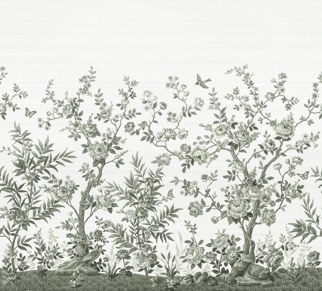Brewster Home Fashions Forest Chinoiserie Sage Green Wall Mural