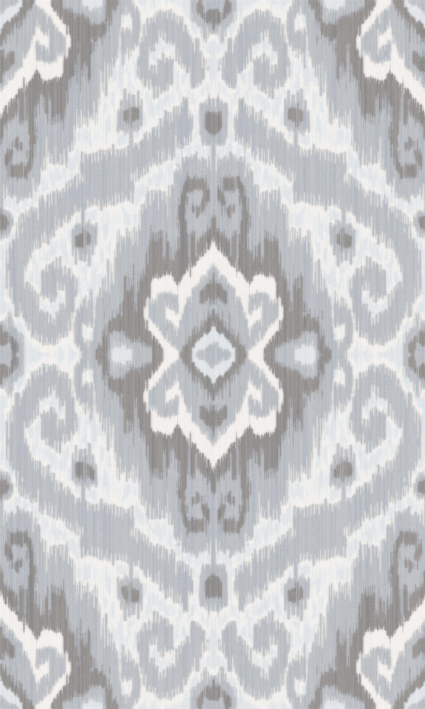 RoomMates Grey Bohemian Ikat Peel & Stick Grey Wallpaper
