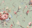 York Eucalyptus Parrots with Floral Bouquets Peel & Stick Green Wallpaper