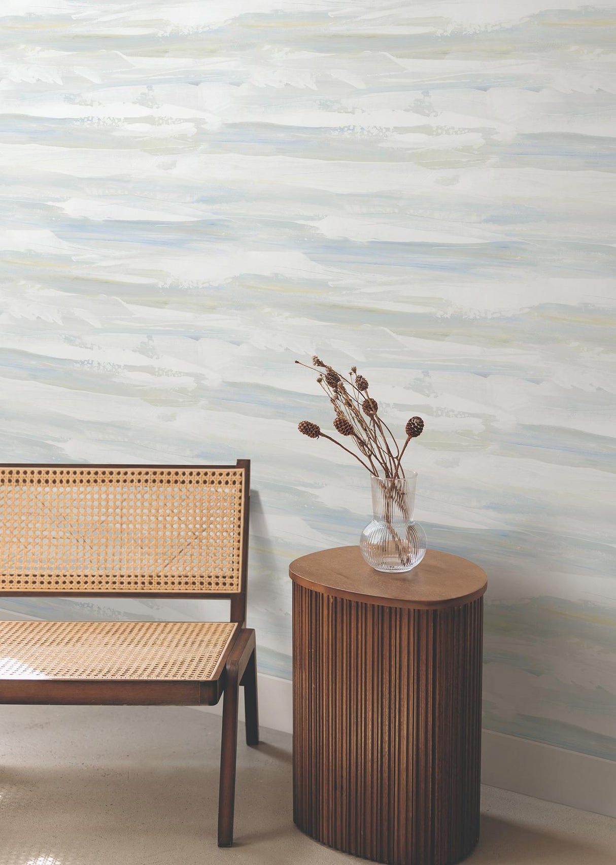 York Blue & Yellow On The Horizon Blue Wallpaper