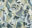York Green Fauvist Flock Green Wallpaper
