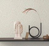 York Almond & Metallic Nebulous Cloud Beige Wallpaper