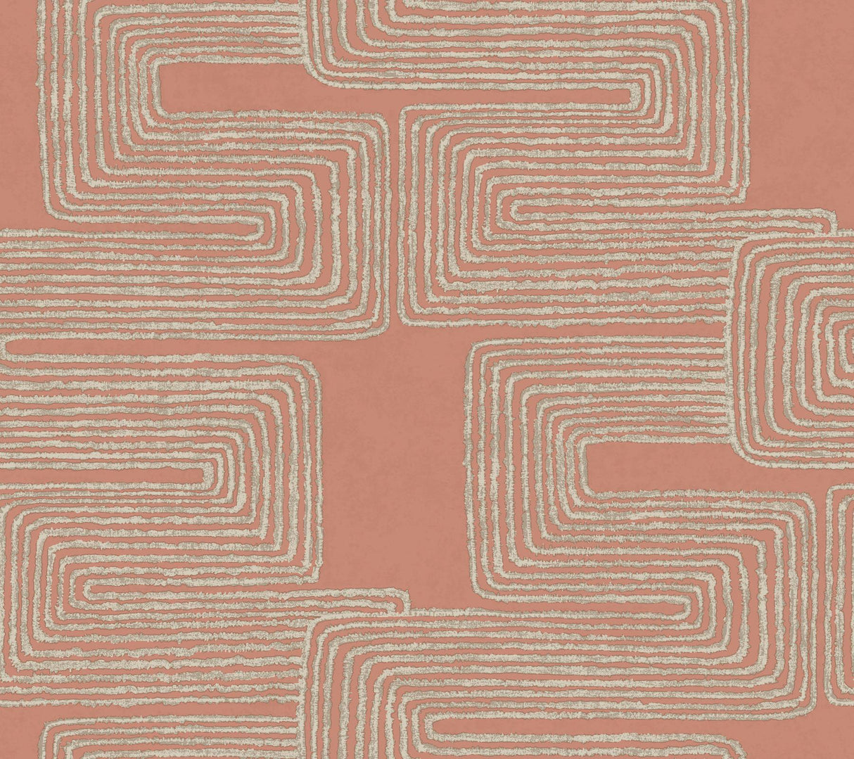 York Coral & Glint Zulu Thread Pink Wallpaper