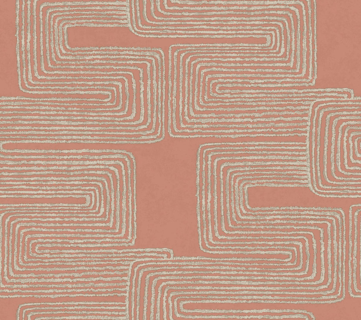 York Coral & Glint Zulu Thread Pink Wallpaper