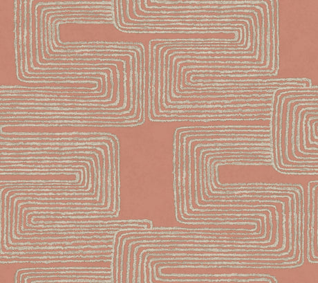 York Coral & Glint Zulu Thread Pink Wallpaper