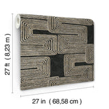 York Black & Gold Zulu Thread Black Wallpaper