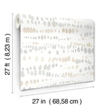 York Neutral Dewdrops Beige Wallpaper