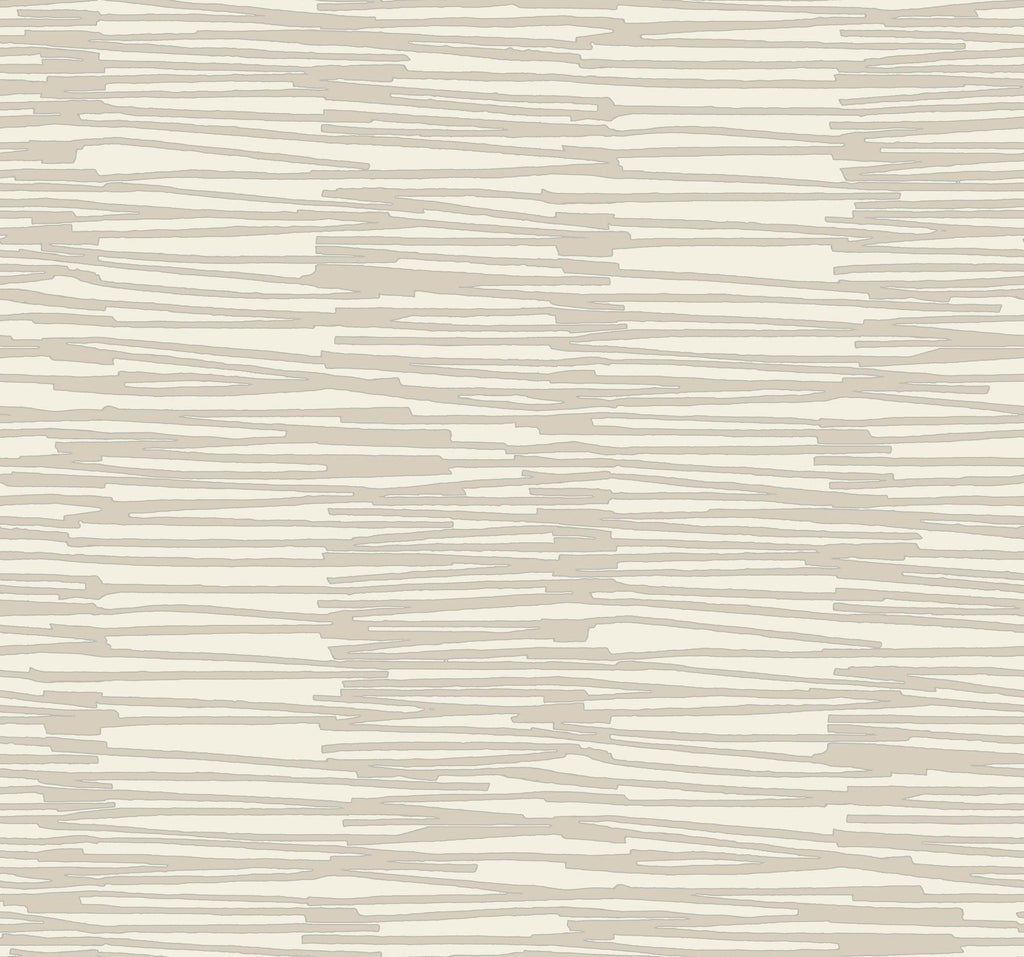York Linen & Silver Water Reed Thatch Beige Wallpaper