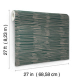York Forest & Silver Water Reed Thatch Green Wallpaper