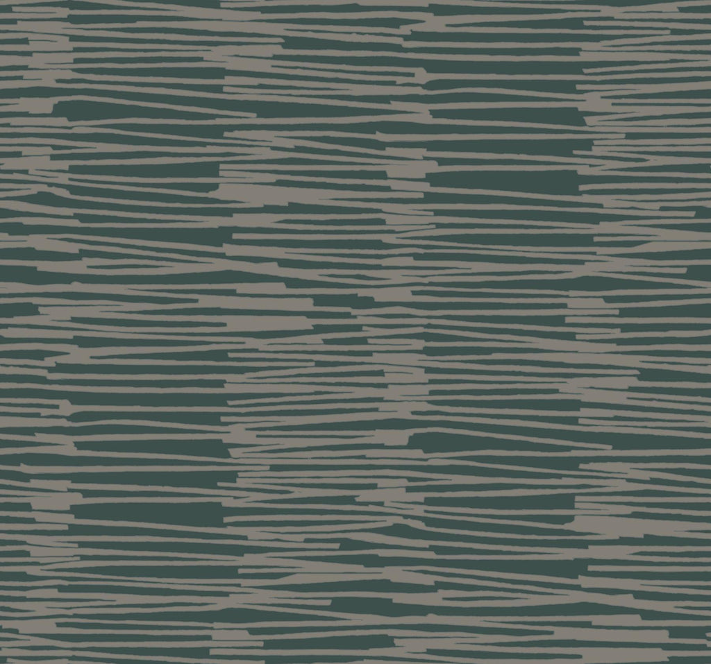 York Forest & Silver Water Reed Thatch Green Wallpaper