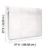 York Ivory & Glint Water Reed Thatch Off-White Wallpaper