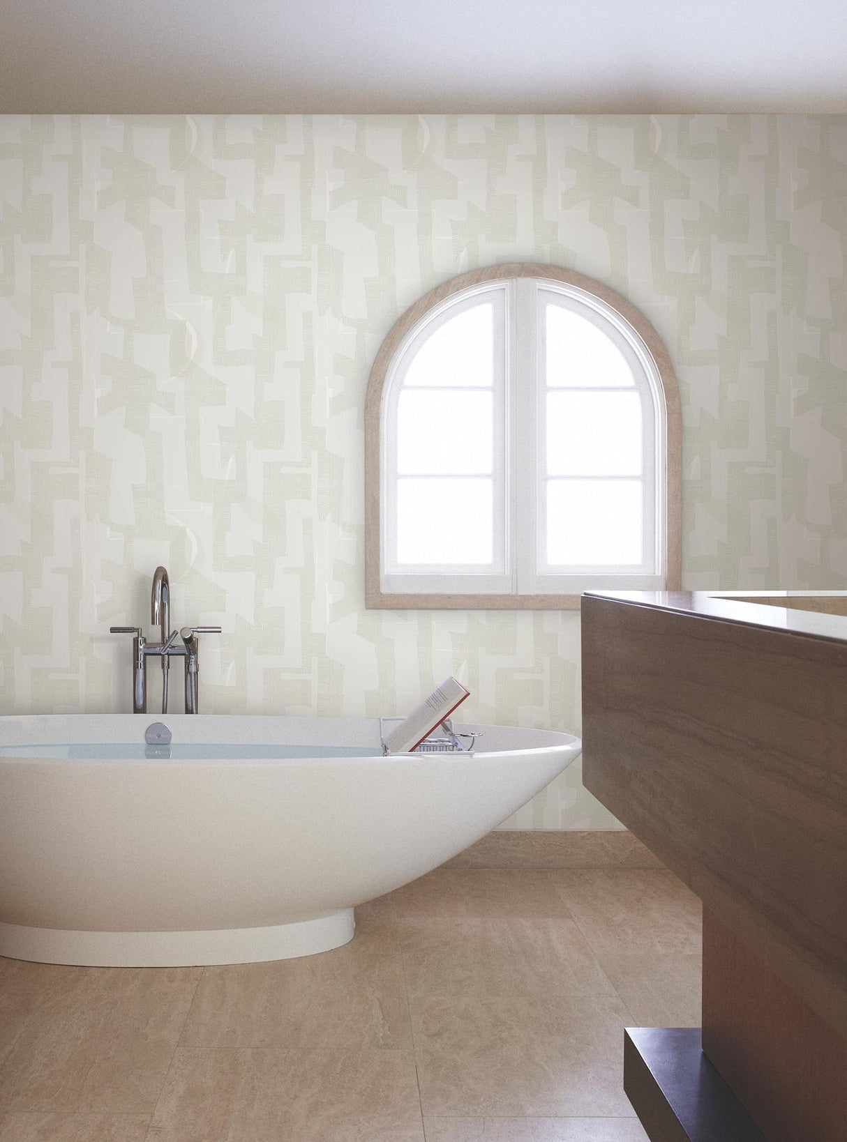 York Dove & Sand Modern Tribal Beige Wallpaper