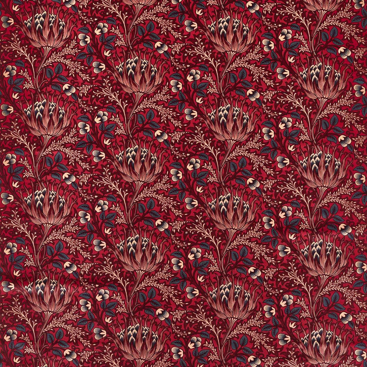 Morris & Co Artichoke Velvet Barbed Berry Fabric