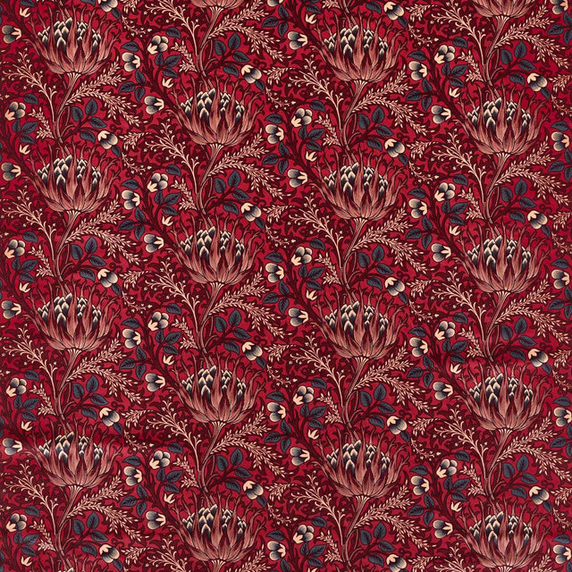 Morris & Co Artichoke Velvet Barbed Berry Fabric