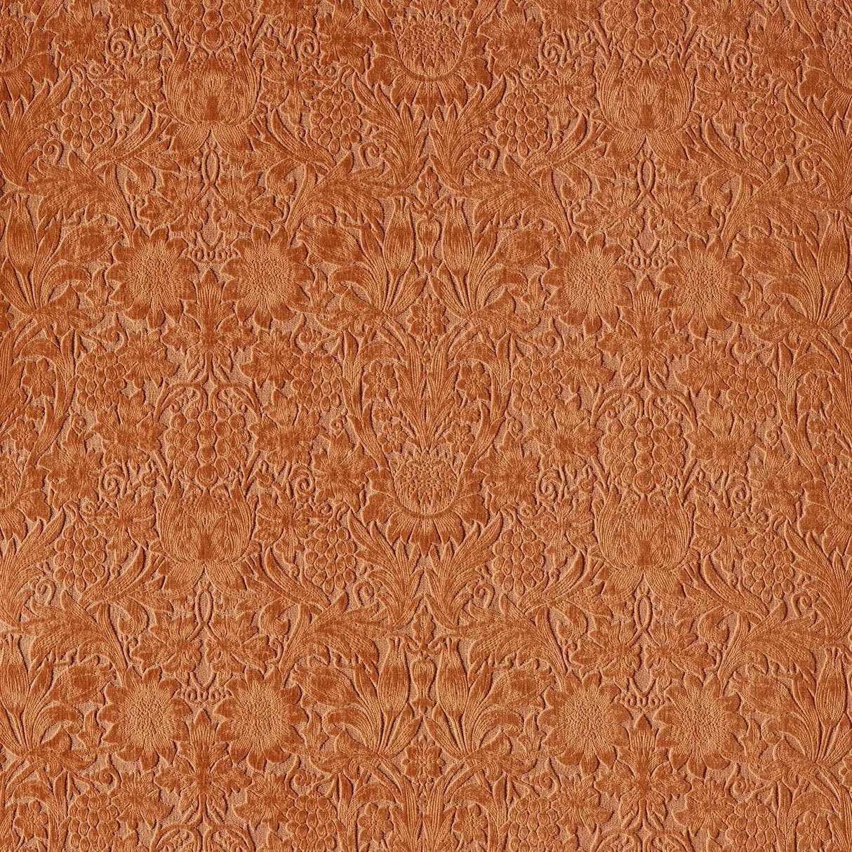 Morris & Co Sunflower Caffoy Velvet Redhouse Fabric