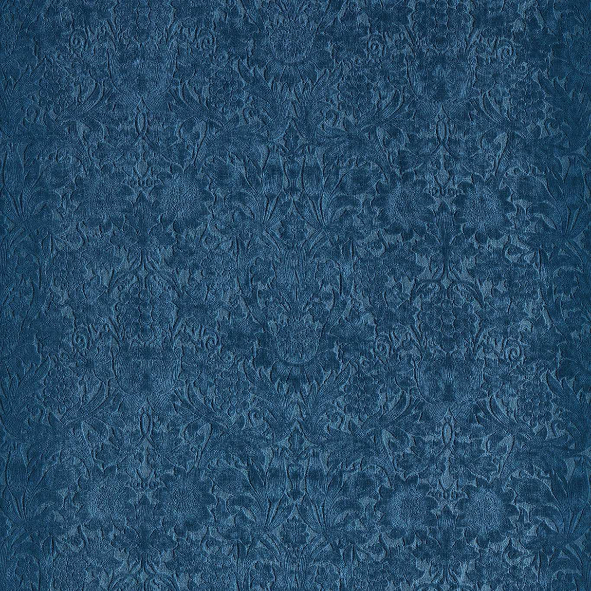 Morris & Co Sunflower Caffoy Velvet Inky Fingers Fabric