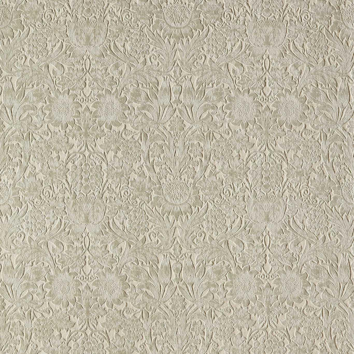 Morris & Co Sunflower Caffoy Velvet Fired Biscuit Fabric