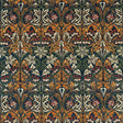 Morris & Co Bluebell Embroidery Indigo/Russet Fabric
