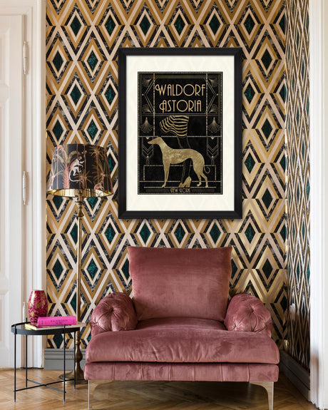 MindTheGap DIAMONDS in Brass Manhattan Metallic Edition Wallpaper