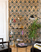 MindTheGap DIAMONDS in Brass Manhattan Metallic Edition Wallpaper