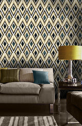 MindTheGap DIAMONDS in Brass Manhattan Metallic Edition Wallpaper