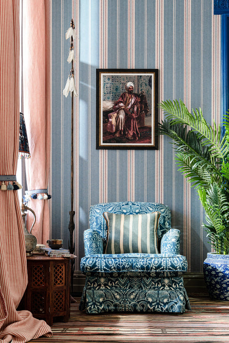 MindTheGap BERBER STRIPES Blue Tales of Maghreb Wallpaper