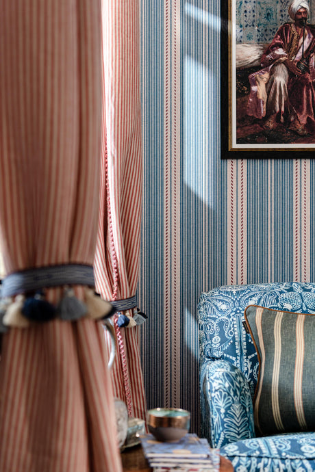 MindTheGap BERBER STRIPES Blue Tales of Maghreb Wallpaper