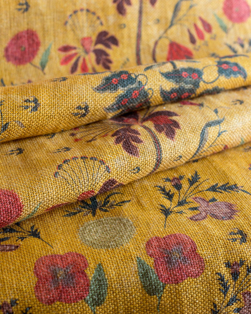 MindTheGap GYPSY OCHRE Natural linen Fabric