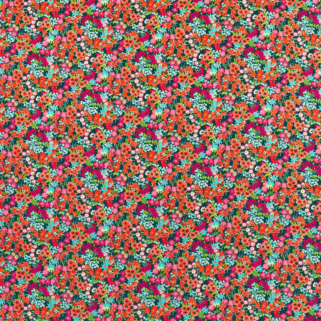 Harlequin Wildflower Meadow Carnelian/Aquamarine/Peridot Fabric